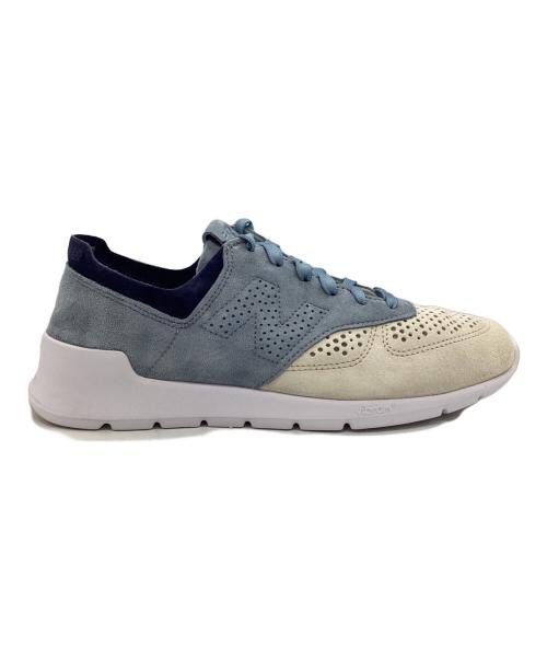 NEW BALANCE（ニューバランス）NEW BALANCE (ニューバランス) STANCE (スタンス) ローカットスニーカー アイボリー×スカイブルー サイズ:SIZE 27cmの古着・服飾アイテム