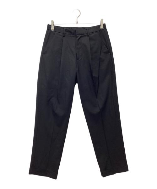 MINEDENIM（マインデニム）MINEDENIM (マインデニム) E.F Wool Tapered 1タック ウール スラックス トラウザーパンツ ブラック サイズ:SIZE 44の古着・服飾アイテム