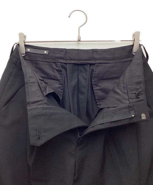 MINEDENIM（マインデニム）MINEDENIM (マインデニム) E.F Wool Tapered 1タック ウール スラックス トラウザーパンツ ブラック サイズ:SIZE 44の古着・服飾アイテム