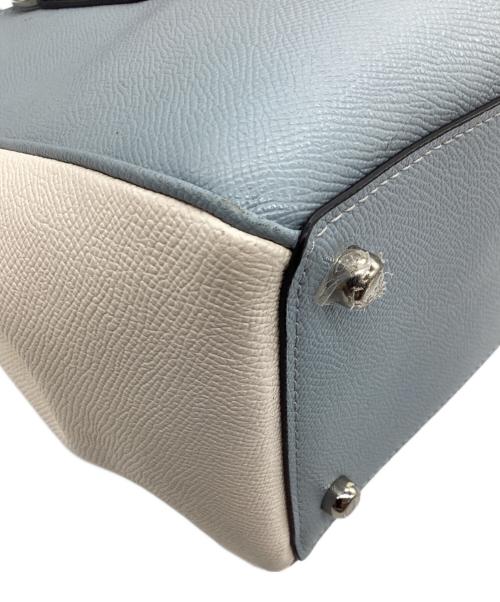 COACH（コーチ）COACH (コーチ) Surrey Carryall 2WAYハンドバッグ スカイブルー×ベージュの古着・服飾アイテム