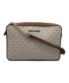 MICHAEL KORS（マイケルコース）の古着「ショルダーバッグ」｜ホワイト×ブラウン
