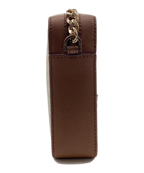 MICHAEL KORS（マイケルコース）MICHAEL KORS (マイケルコース) ショルダーバッグ ホワイト×ブラウンの古着・服飾アイテム