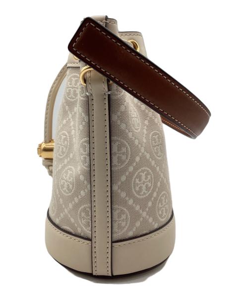 TORY BURCH（トリーバーチ）TORY BURCH (トリーバーチ) モノグラム巾着ショルダーバッグ ベージュの古着・服飾アイテム