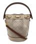 TORY BURCH (トリーバーチ) モノグラム巾着ショルダーバッグ ベージュ：14000円