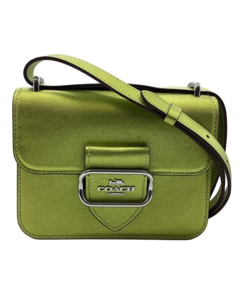 COACH（コーチ）COACH (コーチ) モーガン スクエア クロスボディ ショルダーバッグ 黄緑の古着・服飾アイテム