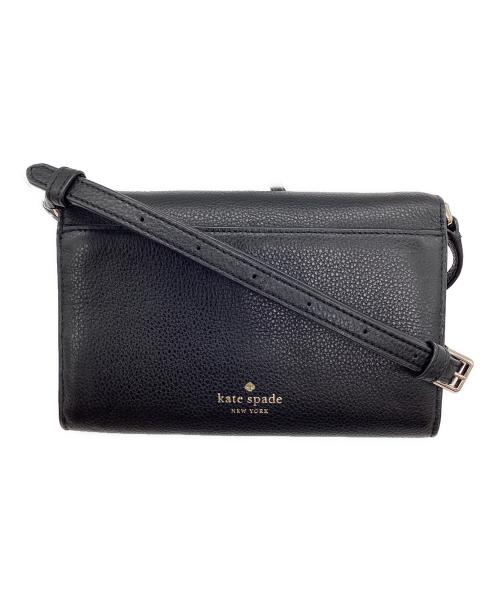Kate Spade（ケイトスペード）Kate Spade (ケイトスペード) ショルダーウォレット ブラックの古着・服飾アイテム