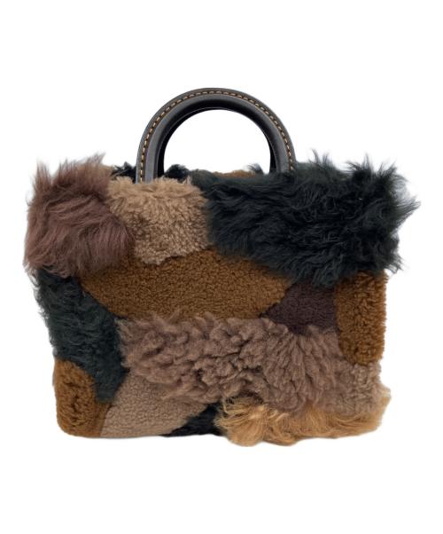 COACH（コーチ）COACH (コーチ) ローグ 25・パッチワーク ブラウン×ブラックの古着・服飾アイテム