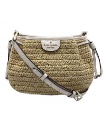 Kate Spade（ケイトスペード）の古着「サッチェルバッグ ダンプリングストロー」｜ナチュラル