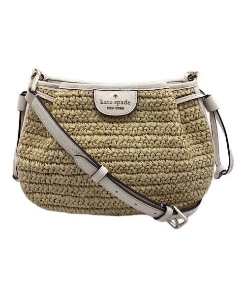 Kate Spade（ケイトスペード）Kate Spade (ケイトスペード) サッチェルバッグ ダンプリングストロー ナチュラルの古着・服飾アイテム