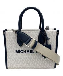 MICHAEL KORS（マイケルコース）の古着「2WAYバッグ ミレラ」｜ホワイト×ネイビー