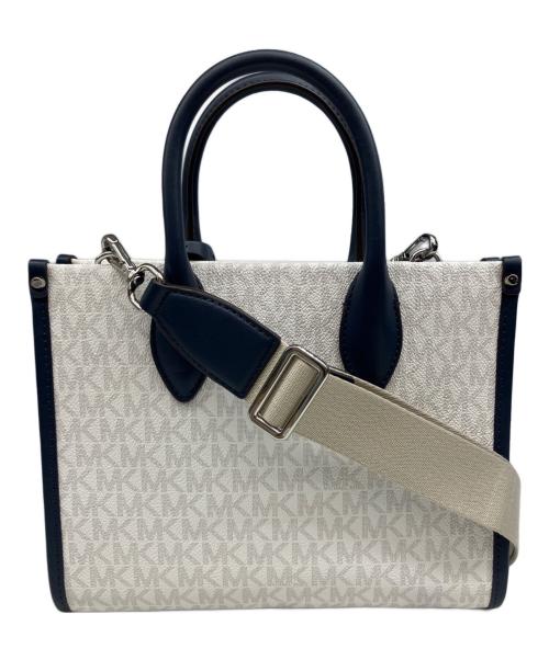 MICHAEL KORS（マイケルコース）MICHAEL KORS (マイケルコース) 2WAYバッグ ミレラ ホワイト×ネイビーの古着・服飾アイテム