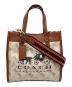 COACH（コーチ）の古着「2WAYバッグ フィールドトート22」｜ホワイト×ブラウン