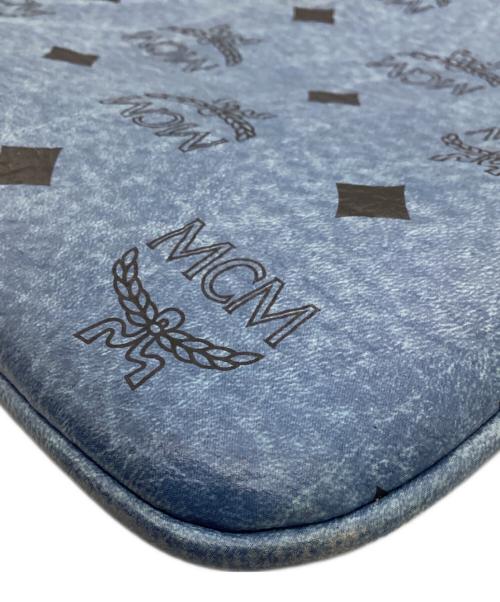 MCM（エムシーエム）MCM (エムシーエム) ショルダーポーチ ブルー×ブラックの古着・服飾アイテム