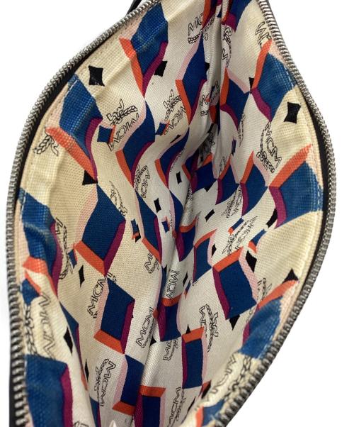 MCM（エムシーエム）MCM (エムシーエム) ショルダーポーチ ブルー×ブラックの古着・服飾アイテム
