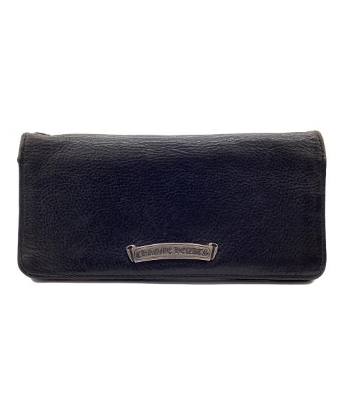 CHROME HEARTS（クロムハーツ）CHROME HEARTS (クロムハーツ) LNG SNGL FLD TIPS シングルフォールド 長財布 ブラックの古着・服飾アイテム