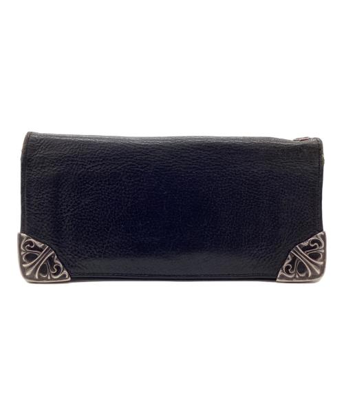 CHROME HEARTS（クロムハーツ）CHROME HEARTS (クロムハーツ) LNG SNGL FLD TIPS シングルフォールド 長財布 ブラックの古着・服飾アイテム
