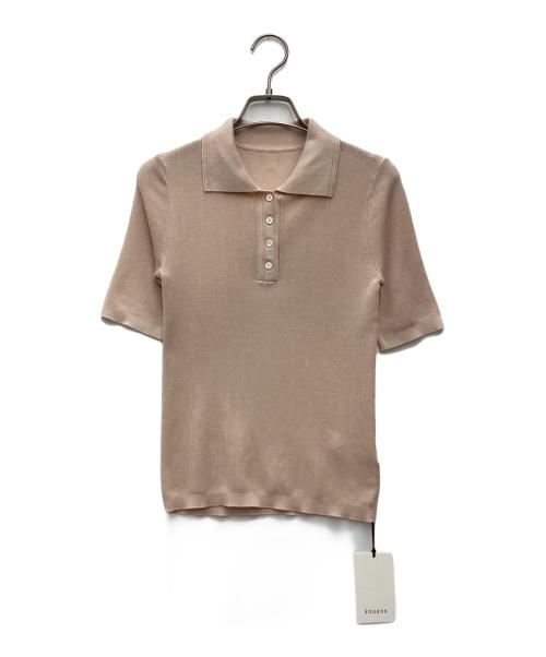 anuans（アニュアンス）anuans (アニュアンス) テンセルポロニット ニットポロシャツ ピンク サイズ:SIZE Freeの古着・服飾アイテム