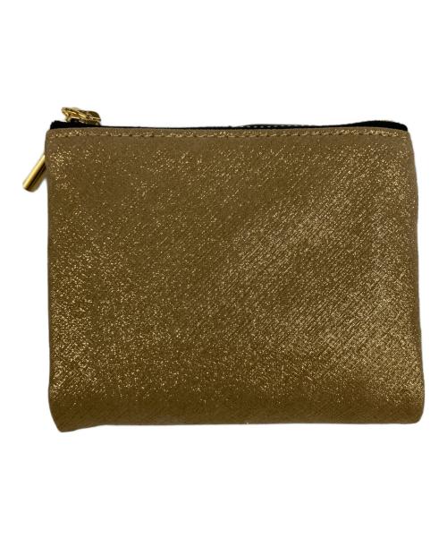 pomtata（ポンタタ）POMTATA (ポンタタ) がま口財布 SCRAP BOOK ゴールドの古着・服飾アイテム