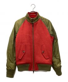 BARACUTA×Harris Tweed（バラクータ×ハリスツイード）の古着「ジャケット」｜オリーブ×レッド