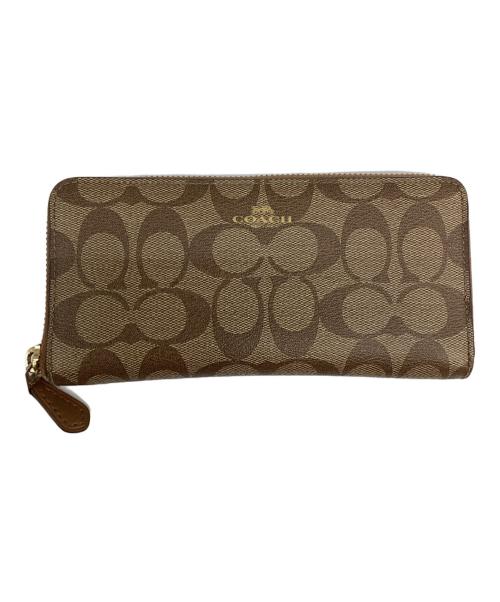 COACH（コーチ）COACH (コーチ) ラウンドファスナー財布 シグネチャーの古着・服飾アイテム