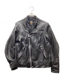 Schott（ショット）の古着「シープレザー ダブルブレストライダースジャケット」｜ブラック