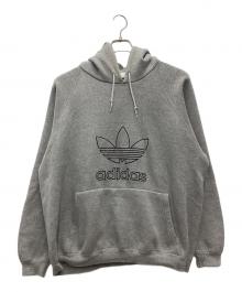 adidas（アディダス）の古着「プルオーバーパーカー 推定80s～ 古着 USA製」｜グレー