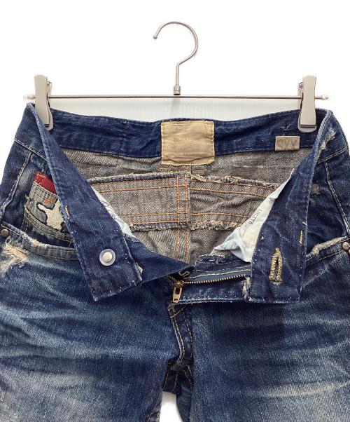 LOLITA JEANS（ロリータジーンズ）LOLITA JEANS (ロリータジーンズ) 奈良美智 (ナラヨシトモ) デニムパンツ Y2K ブルー サイズ:SIZE XXSの古着・服飾アイテム
