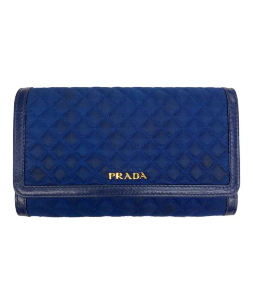 PRADA（プラダ）PRADA (プラダ) ショルダーウォレット ブルーの古着・服飾アイテム