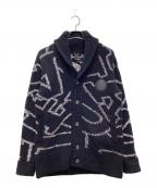 MEN'S BIGI×1PIU1UGUALE3 RELAXメンズビギ×ウノピゥウノウグァーレトレ リラックス）の古着「厚手カーディガン」｜ブラック