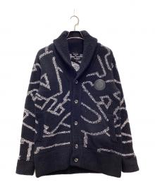 MEN'S BIGI×1PIU1UGUALE3 RELAX（メンズビギ×ウノピゥウノウグァーレトレ リラックス）の古着「厚手カーディガン」｜ブラック