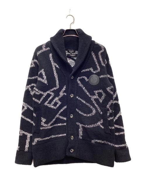 MEN'S BIGI（メンズビギ）MEN'S BIGI (メンズビギ) 1piu1uguale3 relax (ウノピゥウノウグァーレトレ リラックス) 厚手カーディガン ブラック サイズ:SIZE 2の古着・服飾アイテム