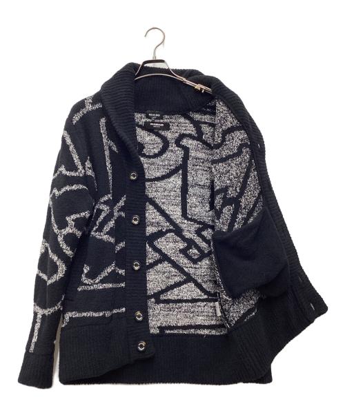 MEN'S BIGI（メンズビギ）MEN'S BIGI (メンズビギ) 1piu1uguale3 relax (ウノピゥウノウグァーレトレ リラックス) 厚手カーディガン ブラック サイズ:SIZE 2の古着・服飾アイテム