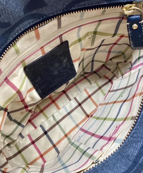 COACH（コーチ）COACH (コーチ) ハンドバッグ ブルーの古着・服飾アイテム