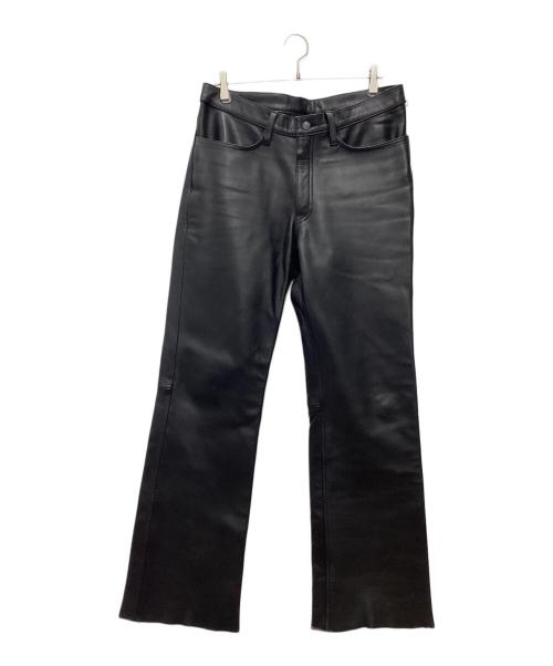 KADOYA（カドヤ）kadoya (カドヤ) レザーパンツ ブラック サイズ:SIZE 34の古着・服飾アイテム