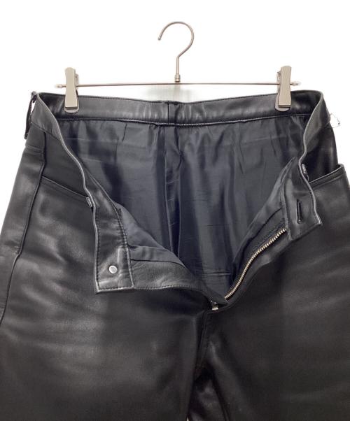 KADOYA（カドヤ）kadoya (カドヤ) レザーパンツ ブラック サイズ:SIZE 34の古着・服飾アイテム