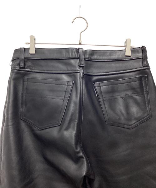 KADOYA（カドヤ）kadoya (カドヤ) レザーパンツ ブラック サイズ:SIZE 34の古着・服飾アイテム