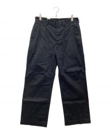 waiper（ワイパー）の古着「M-52 ヴィンテージ ツータック ストレートパンツ」｜ブラック