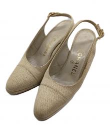 CHANEL（シャネル）の古着「バックストラップパンプス」｜ベージュ