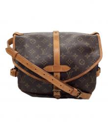 LOUIS VUITTON（ルイ ヴィトン）の古着「ソミュール30 ショルダーバッグ モノグラム」｜ブラウン