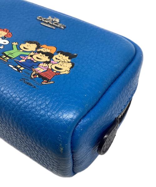 COACH（コーチ）COACH (コーチ) PEANUTS (ピーナッツ) ポーチ ブルーの古着・服飾アイテム