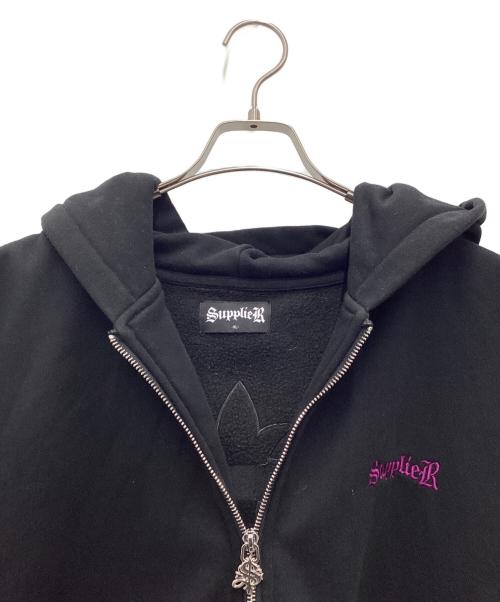 SUPPLIER（サプライヤー）SUPPLIER (サプライヤー) ジップパーカー ブラック サイズ:SIZE XLの古着・服飾アイテム