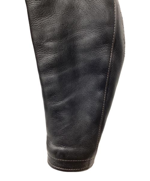 THE FLAT HEAD（ザ・フラットヘッド）THE FLAT HEAD (ザ・フラットヘッド) 鹿革レザージャケット ブラック サイズ:SIZE 38の古着・服飾アイテム
