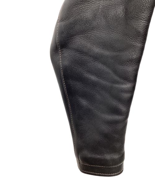 THE FLAT HEAD（ザ・フラットヘッド）THE FLAT HEAD (ザ・フラットヘッド) 鹿革レザージャケット ブラック サイズ:SIZE 38の古着・服飾アイテム