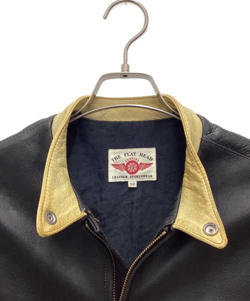 THE FLAT HEAD（ザ・フラットヘッド）THE FLAT HEAD (ザ・フラットヘッド) 鹿革レザージャケット ブラック サイズ:SIZE 38の古着・服飾アイテム