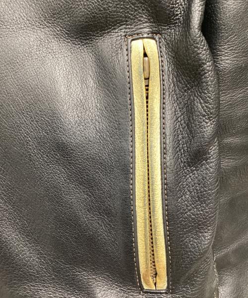 THE FLAT HEAD（ザ・フラットヘッド）THE FLAT HEAD (ザ・フラットヘッド) 鹿革レザージャケット ブラック サイズ:SIZE 38の古着・服飾アイテム