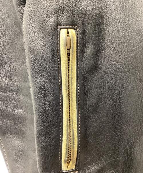 THE FLAT HEAD（ザ・フラットヘッド）THE FLAT HEAD (ザ・フラットヘッド) 鹿革レザージャケット ブラック サイズ:SIZE 38の古着・服飾アイテム