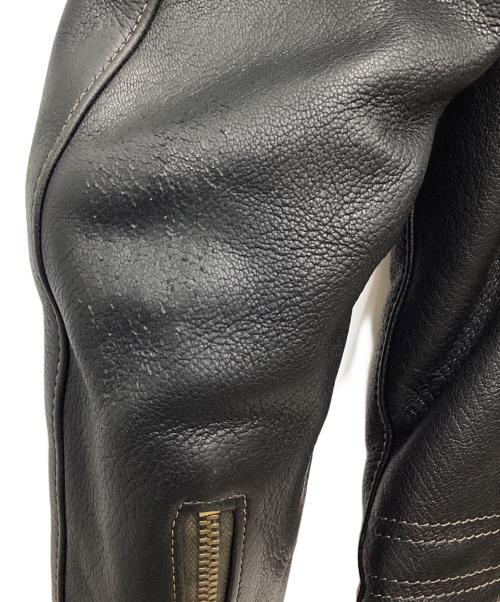 THE FLAT HEAD（ザ・フラットヘッド）THE FLAT HEAD (ザ・フラットヘッド) 鹿革レザージャケット ブラック サイズ:SIZE 38の古着・服飾アイテム