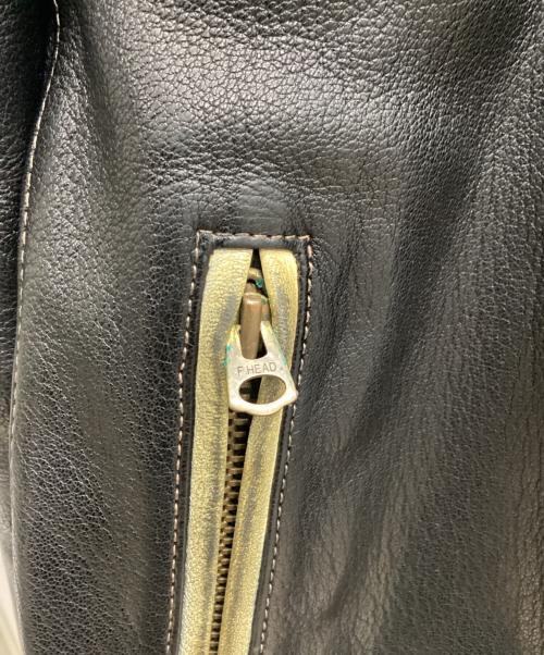 THE FLAT HEAD（ザ・フラットヘッド）THE FLAT HEAD (ザ・フラットヘッド) 鹿革レザージャケット ブラック サイズ:SIZE 38の古着・服飾アイテム