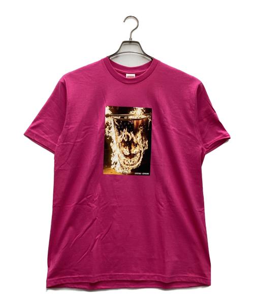 SUPREME（シュプリーム）Supreme (シュプリーム) Spitfire Flag Tee 半袖カットソー ショッキングピンク サイズ:SIZE Lの古着・服飾アイテム