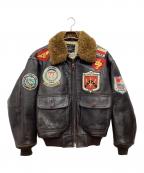 AVIREXアヴィレックス）の古着「G-1フライトジャケット TOP GUN」｜ブラウン